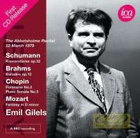 Schumann: 4 Klavierstücke op. 32, Brahms: 4 Ballades op. 10, Chopin: Polonaise No. 2, Piano Sonata No. 3
